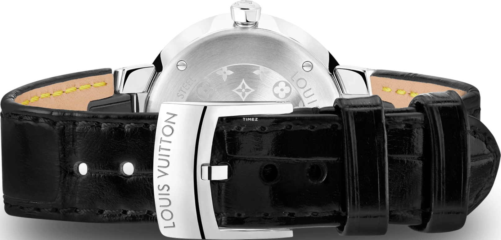 LOUIS VUITTON,Other 28mm,28mm,Stainless Steel,Black,Quartz,Sapphire,Crystal Glass,Round,QBB199