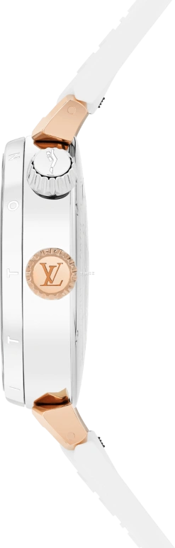 LOUIS VUITTON,Tambour Street Diver 39.50mm,39.50mm,Stainless Steel,Rose Gold,White,Quartz,Sapphire,Crystal Glass,Round,QA166A