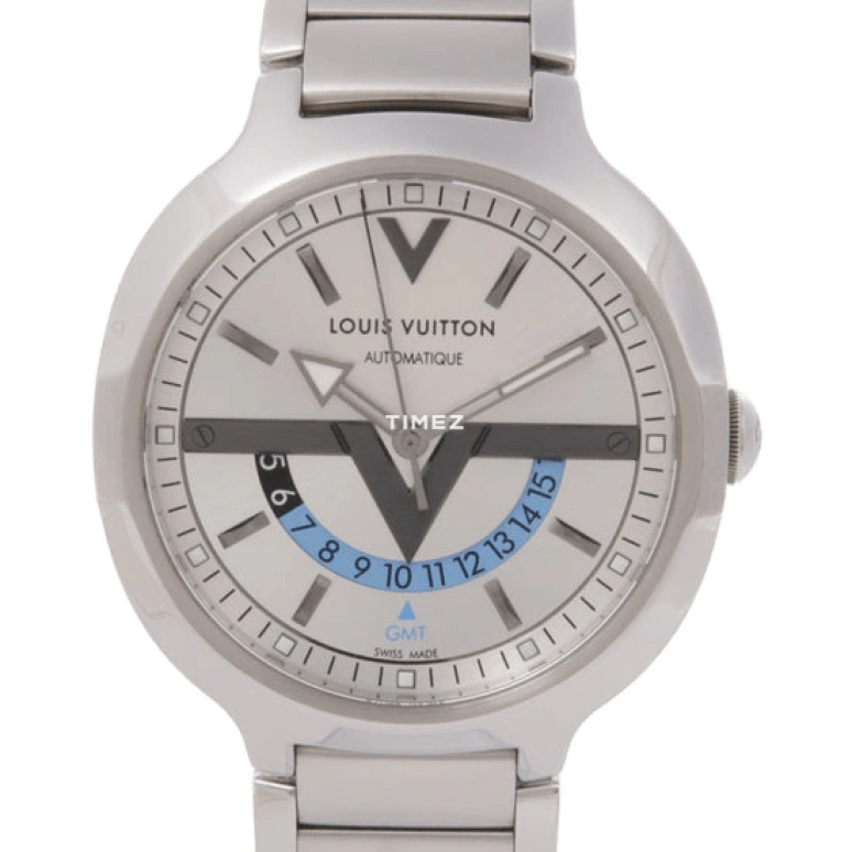 LOUIS VUITTON,Voyager 41.50mm,41.50mm,Stainless Steel,Silver,Automatic,Dule Time,GMT,Day / Night Indication,Q7D311