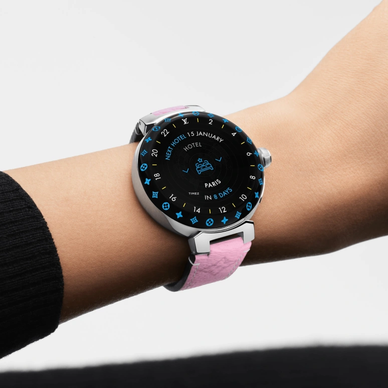 LOUIS VUITTON,Tambour Horizon 44mm,44mm,Stainless Steel,Black,Processor,Smartwatch,Sapphire,Crystal Glass,QBB190