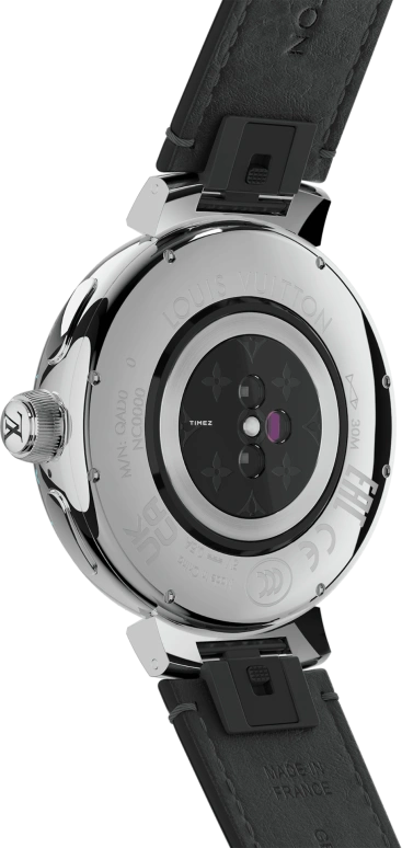 LOUIS VUITTON,Tambour Horizon 44mm,44mm,Stainless Steel,White,Yellow,Black,Processor,Smartwatch,Sapphire,Crystal Glass,QBB183