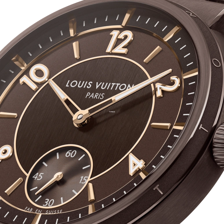 LOUIS VUITTON,Tambour 40mm,40mm,Ceramic,Rose Gold,Brown,Automatic,50hours,In-house Caliber,W1CR10