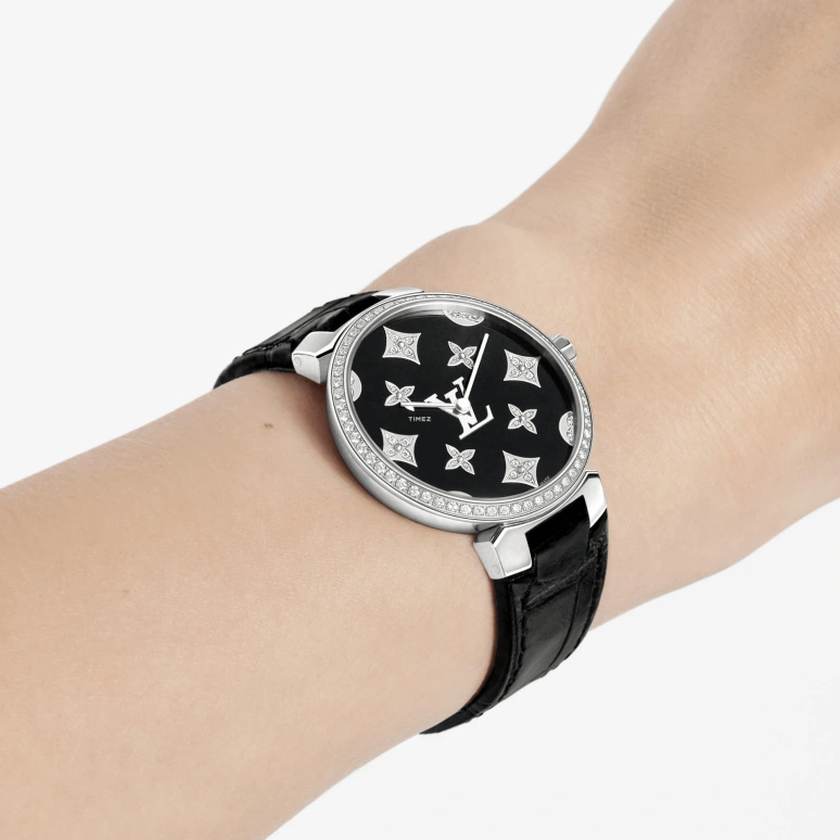 LOUIS VUITTON,Other 33mm,33mm,Stainless Steel,Black,Quartz,Sapphire,Crystal Glass,Round,QBB200