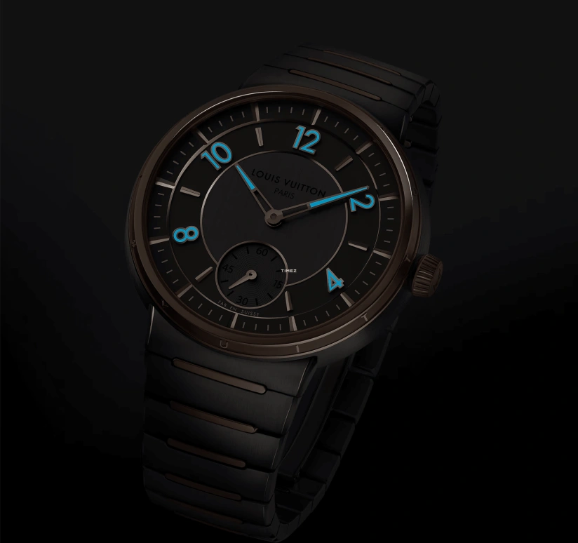 LOUIS VUITTON,Tambour 40mm,40mm,Stainless Steel,Rose Gold,Grey,Automatic,50hours,In-house Caliber,W1SP10