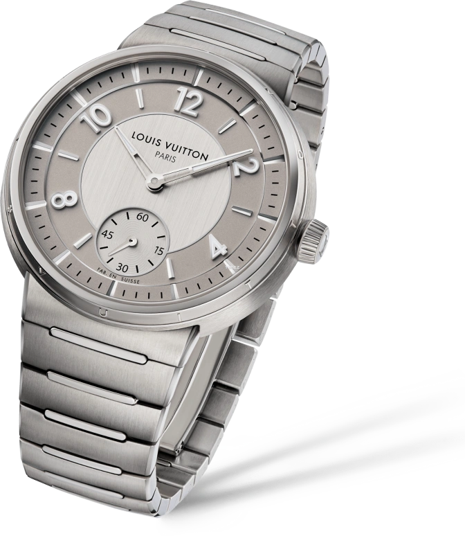 LOUIS VUITTON,Tambour 40mm,40mm,Stainless Steel,Grey,Automatic,Sapphire,Crystal Glass,Round,W1ST10