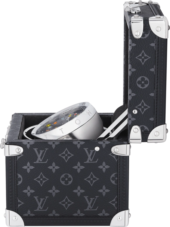 LOUIS VUITTON,Other 80mm,80mm,Stainless Steel,Grey,Quartz,Dule Time,Sapphire,Crystal Glass,Q1Q030
