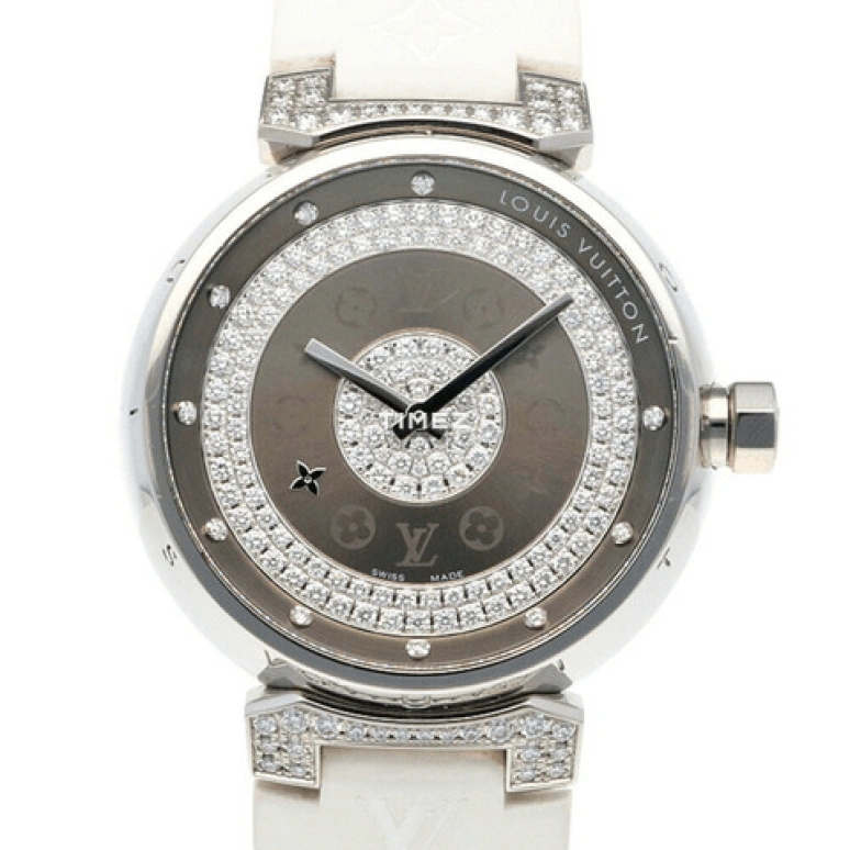 LOUIS VUITTON,Tambour Disc 39.50mm,39.50mm,Stainless Steel,Grey,Quartz,Round,Silver,Q111U0