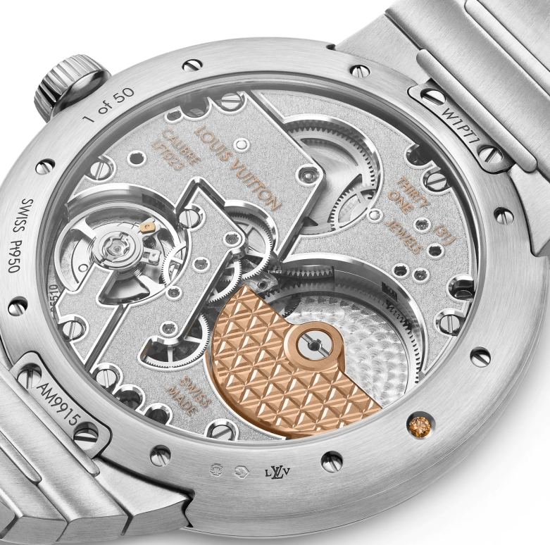 LOUIS VUITTON,Tambour 40mm,40mm,Platinum,Grey,Automatic,50hours,In-house Caliber,W1PT10