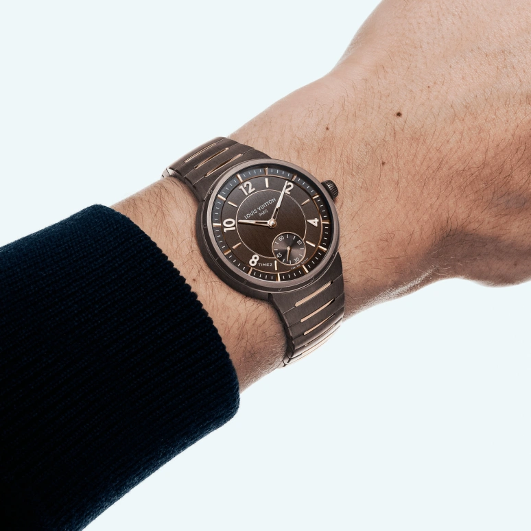 LOUIS VUITTON,Tambour 40mm,40mm,Ceramic,Rose Gold,Brown,Automatic,50hours,In-house Caliber,W1CR10