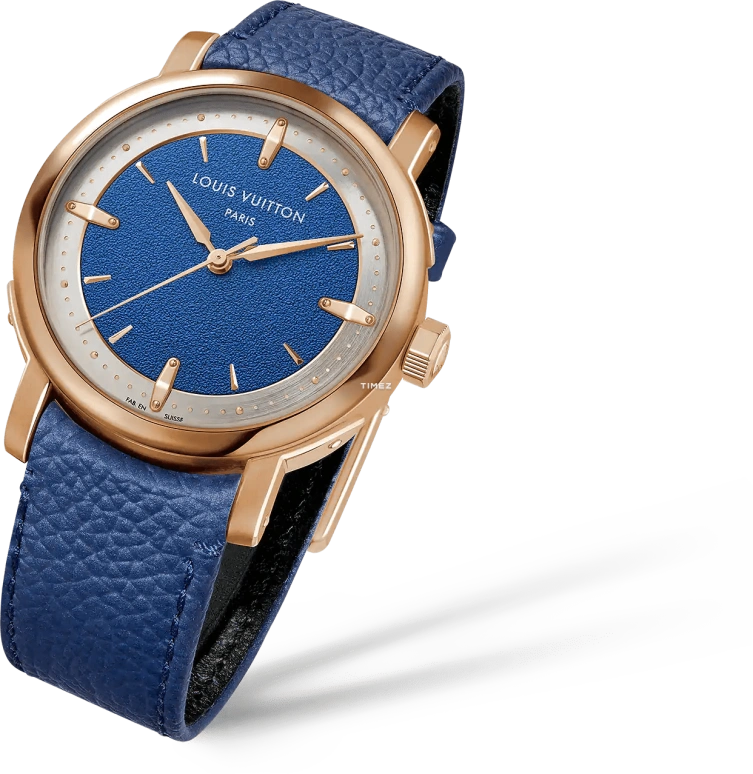 LOUIS VUITTON,ESCALE 39mm,39mm,Pink Gold,Dual,Blue,Silver,Automatic,50hours,In-house Caliber,W3PG21