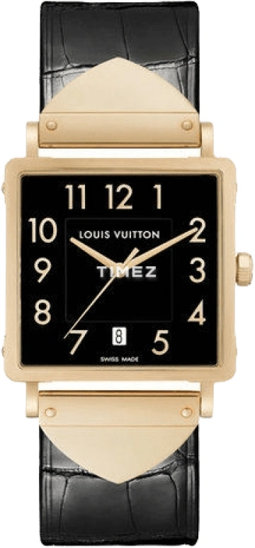 LOUIS VUITTON,EMPRISE 30mm,30mm,Rose Gold,Rose Gold,Black,Quartz,Sapphire,Crystal Glass,Square,Q331M0