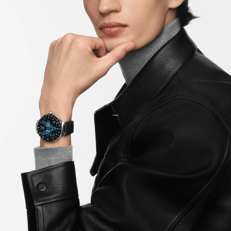 LOUIS VUITTON,Tambour Horizon 44mm,44mm,Stainless Steel,White,Yellow,Black,Processor,Smartwatch,Sapphire,Crystal Glass,QBB183