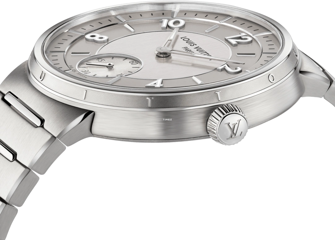 LOUIS VUITTON,Tambour 40mm,40mm,Stainless Steel,Grey,Automatic,Sapphire,Crystal Glass,Round,W1ST10
