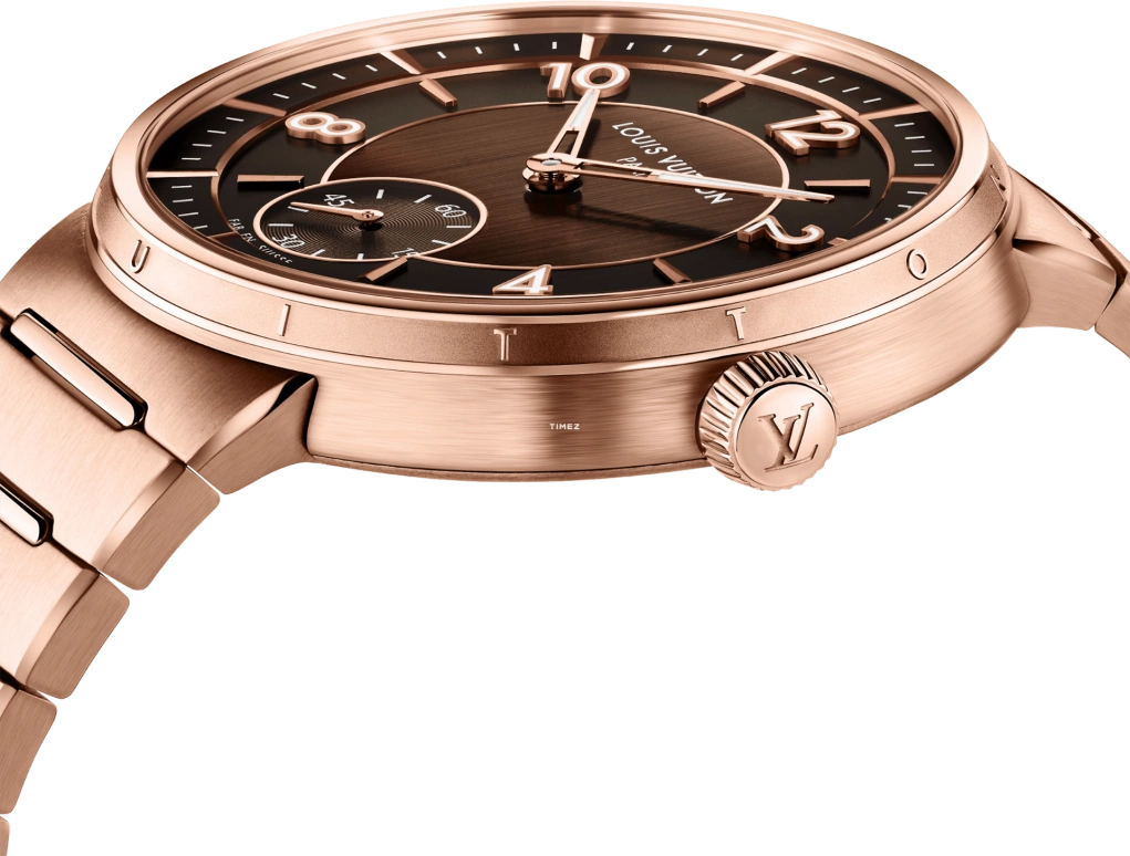 LOUIS VUITTON,Tambour 40mm,40mm,Pink Gold,Brown,Automatic,50hours,In-house Caliber,W1PG10