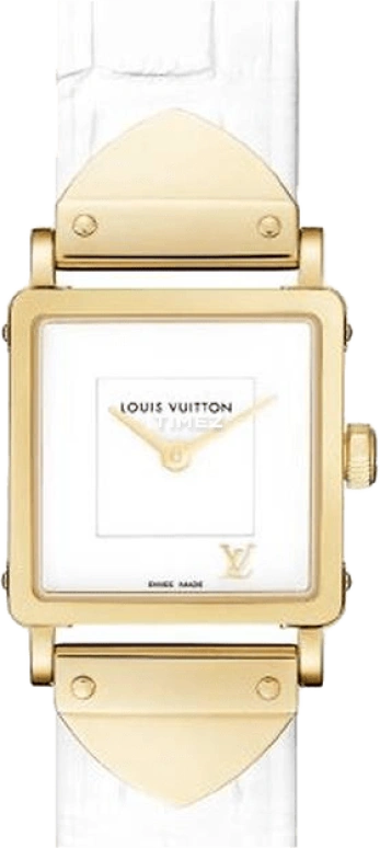 LOUIS VUITTON,EMPRISE 22mm,22mm,Yellow Gold,White,Quartz,Sapphire,Crystal Glass,Square,Q321H0