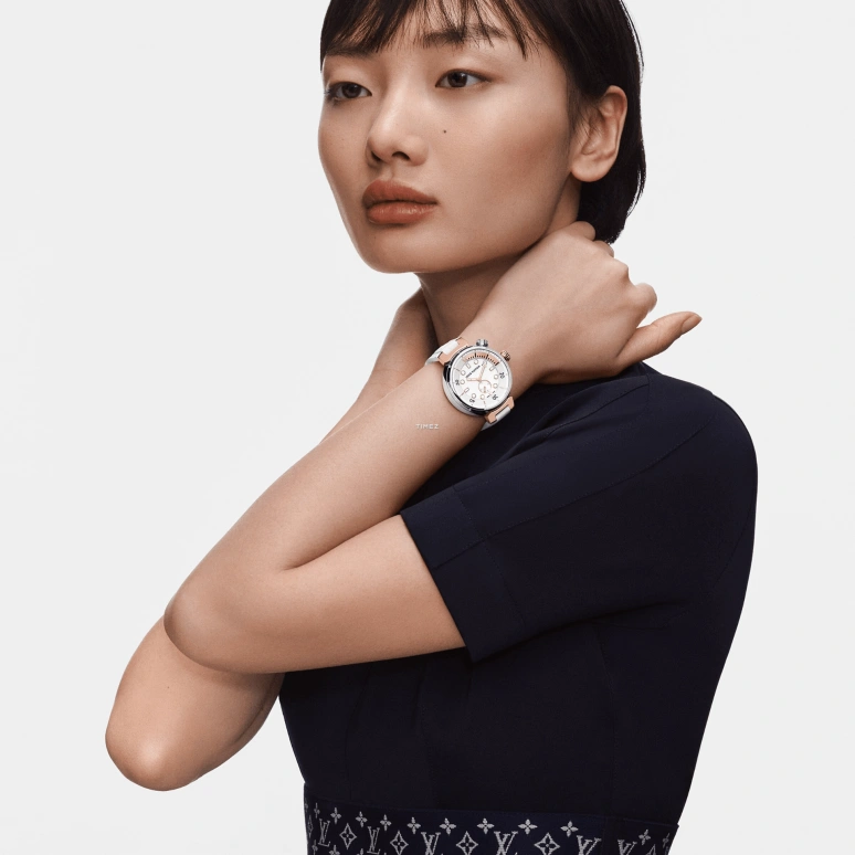 LOUIS VUITTON,Tambour Street Diver 39.50mm,39.50mm,Stainless Steel,Rose Gold,White,Quartz,Sapphire,Crystal Glass,Round,QA166A