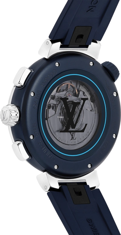 LOUIS VUITTON,Tambour Street Diver 46mm,46mm,Stainless Steel,Blue,Automatic,Chronograph,Sapphire,Crystal Glass,QA168A