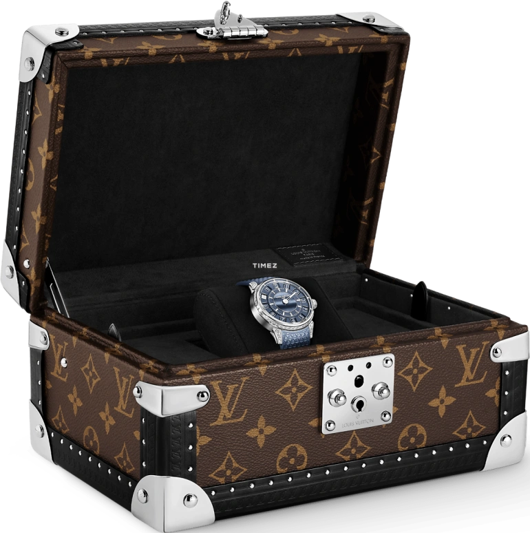 LOUIS VUITTON,Tambour Taiko Spin Time 39.50mm,39.50mm,White Gold,Blue,Automatic,45hours,In-house Caliber,W9WG52