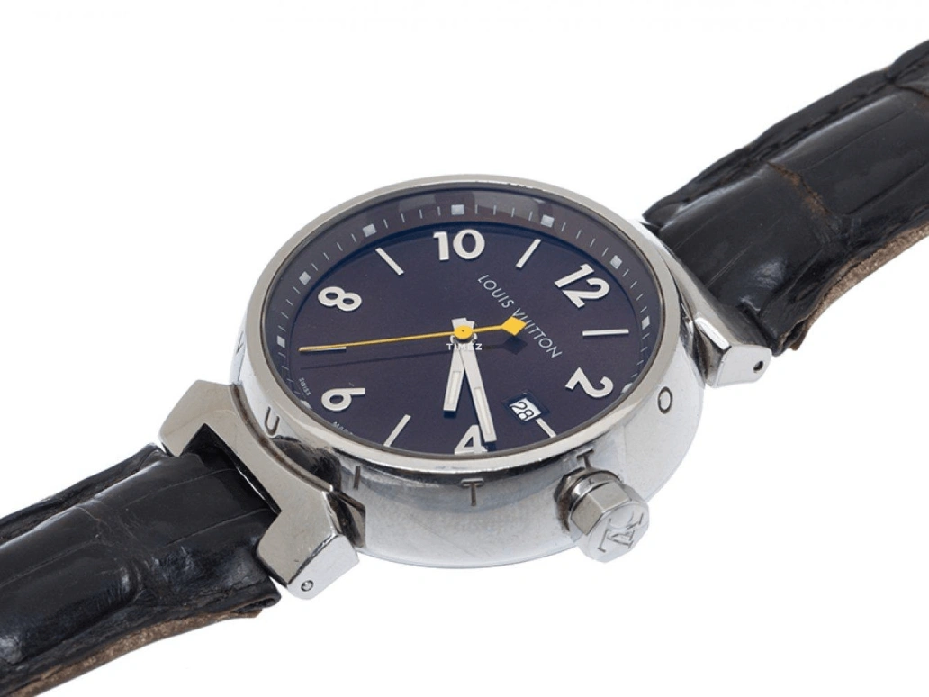 LOUIS VUITTON,Tambour 36mm,36mm,Stainless Steel,Coffee,Brown,Quartz,Day,Sapphire,Crystal Glass,Q11115