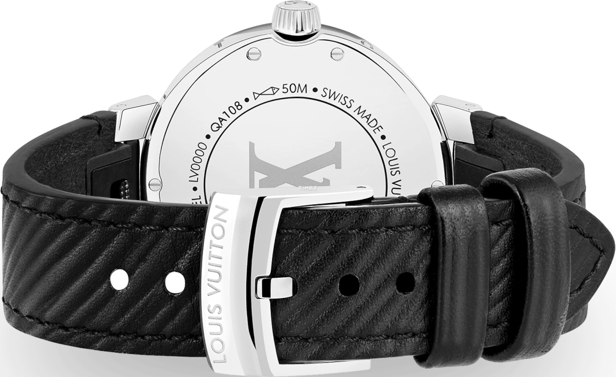 LOUIS VUITTON,Tambour Moon 35mm,35mm,Stainless Steel,White,Quartz,Dule Time,Sapphire,Crystal Glass,QBB128