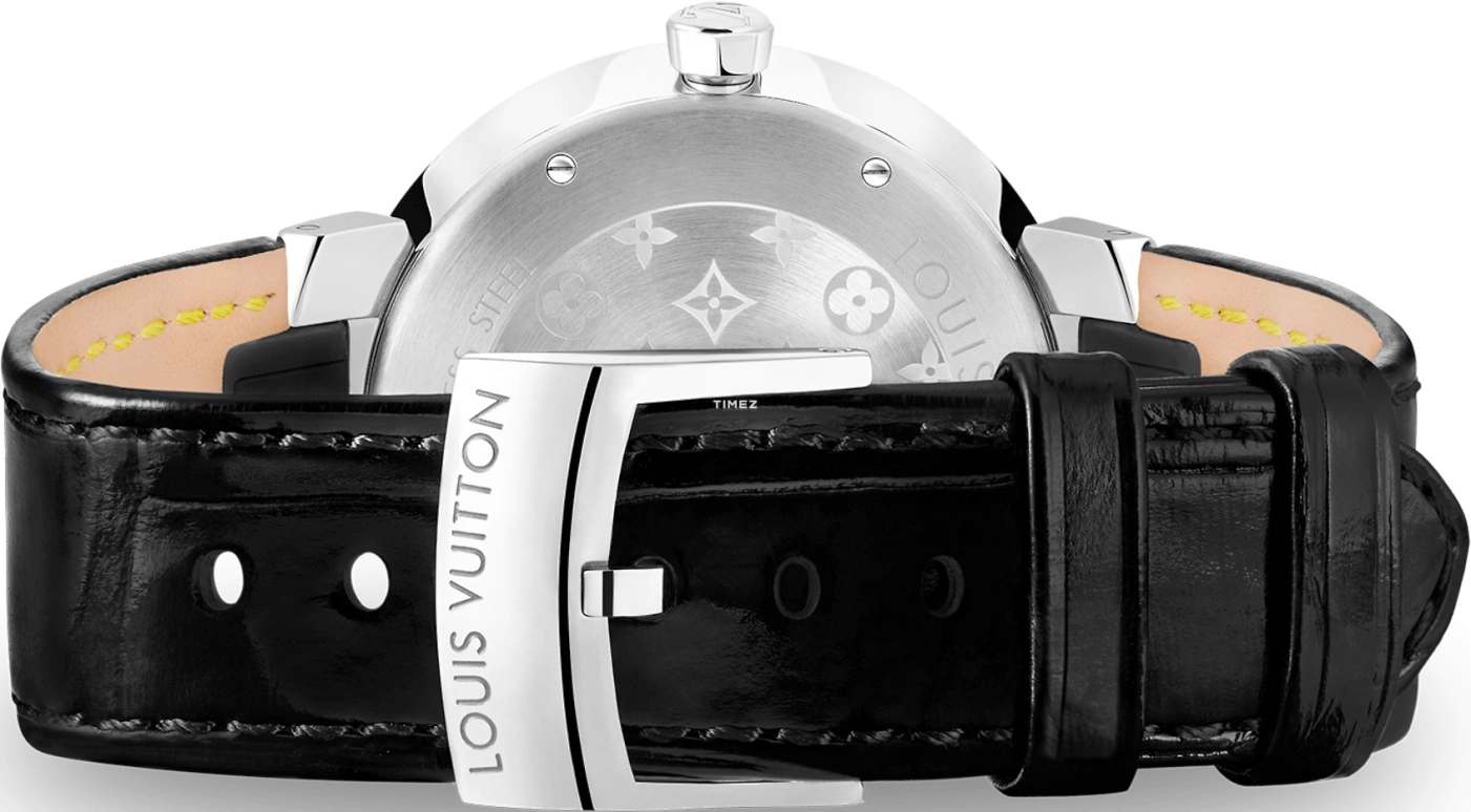 LOUIS VUITTON,Other 33mm,33mm,Stainless Steel,Black,Quartz,Sapphire,Crystal Glass,Round,QBB200