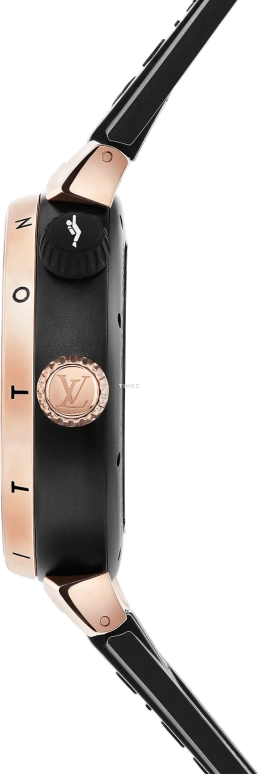 LOUIS VUITTON,Tambour Street Diver 44mm,44mm,Stainless Steel,Rose Gold,Black,Automatic,Sapphire,Crystal Glass,Round,QA123A