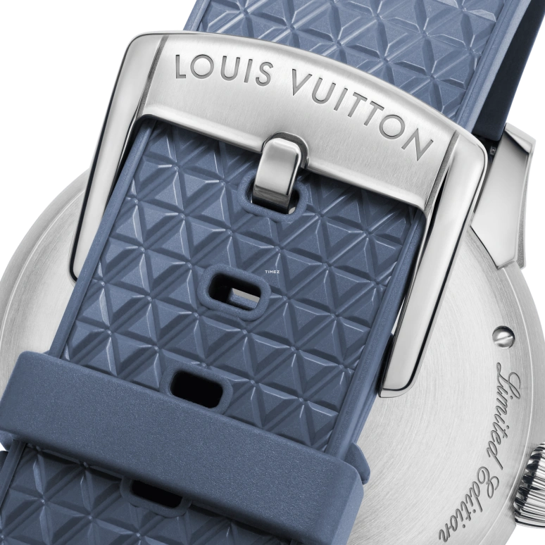 LOUIS VUITTON,Tambour Taiko Spin Time 39.50mm,39.50mm,White Gold,Blue,Automatic,45hours,In-house Caliber,W9WG62
