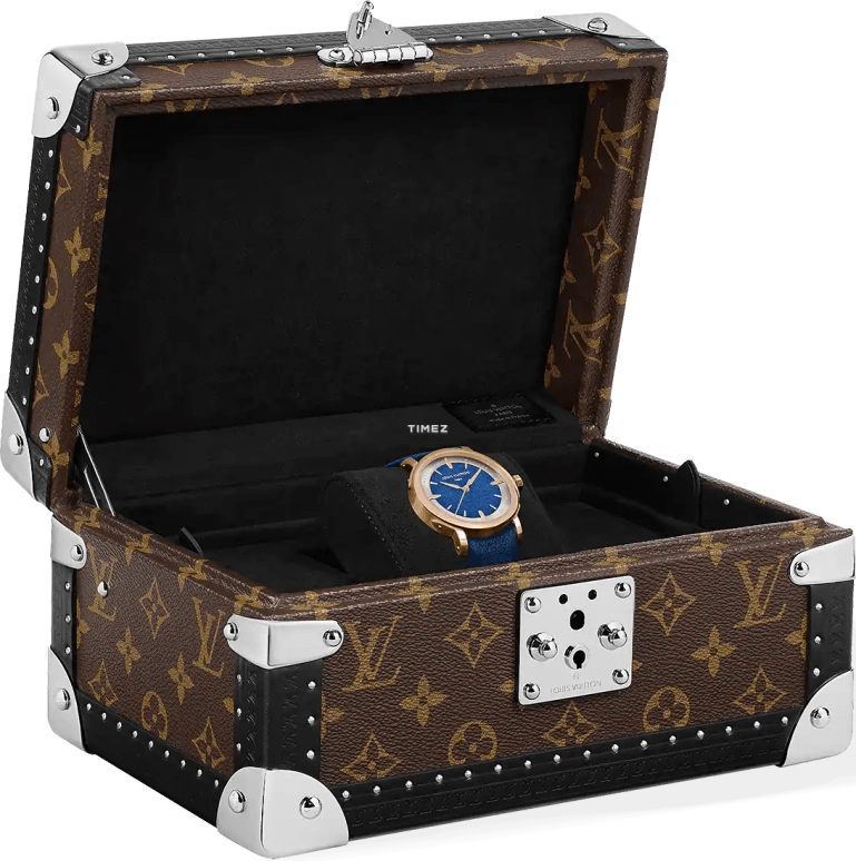 LOUIS VUITTON,ESCALE 39mm,39mm,Pink Gold,Dual,Blue,Silver,Automatic,50hours,In-house Caliber,W3PG21