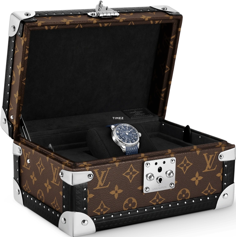 LOUIS VUITTON,Tambour Taiko Spin Time 39.50mm,39.50mm,White Gold,Blue,Automatic,45hours,In-house Caliber,W9WG62