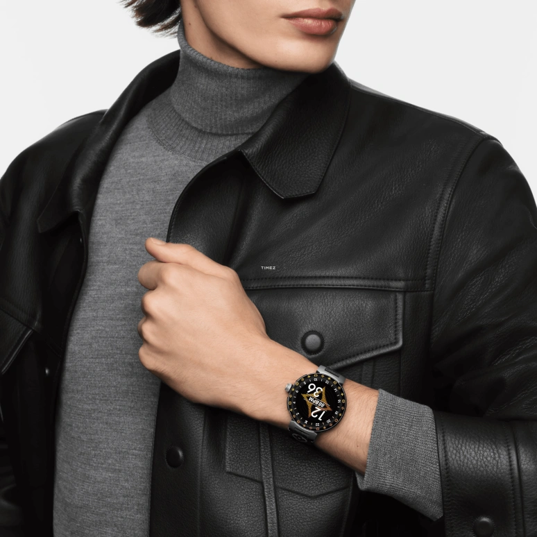 LOUIS VUITTON,Tambour Horizon 44mm,44mm,Stainless Steel,White,Yellow,Black,Processor,Smartwatch,Sapphire,Crystal Glass,QBB187