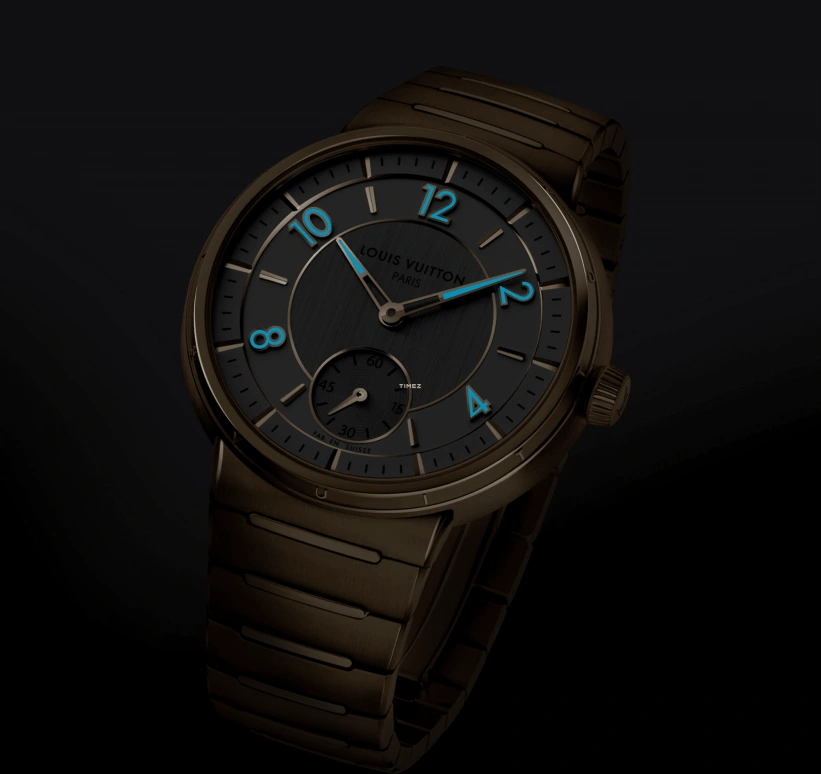 LOUIS VUITTON,Tambour 40mm,40mm,Yellow Gold,White,Automatic,Sapphire,Crystal Glass,Round,Lionel Messi,Taylor Swift,La Pulga,GOAT,W1YG10