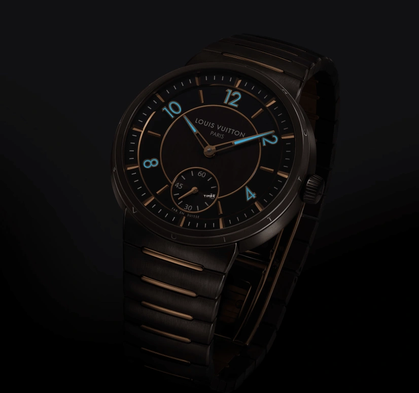 LOUIS VUITTON,Tambour 40mm,40mm,Ceramic,Rose Gold,Brown,Automatic,50hours,In-house Caliber,W1CR10