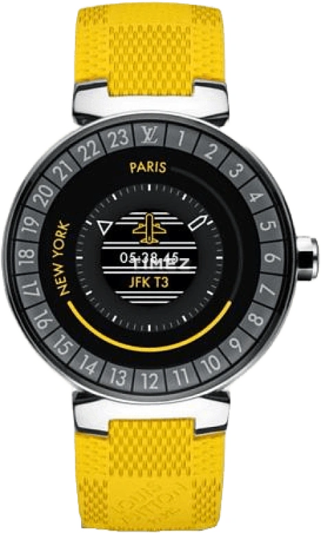 LOUIS VUITTON,Tambour Horizon 42mm,42mm,Stainless Steel,Black,Processor,Smartwatch,Sapphire,Crystal Glass,QAAA73