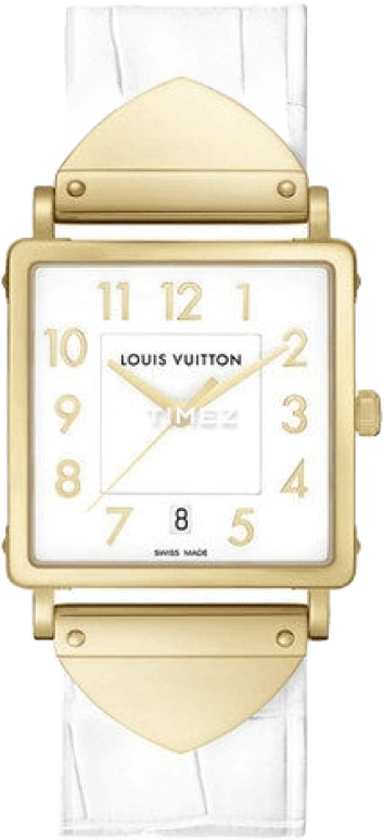 LOUIS VUITTON,EMPRISE 30mm,30mm,Yellow Gold,White,Quartz,Sapphire,Crystal Glass,Square,Q331W0