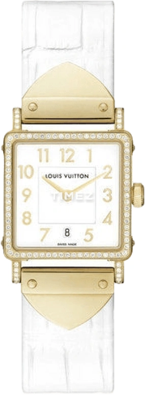 LOUIS VUITTON,EMPRISE 22mm,22mm,Yellow Gold,White,Quartz,Day,Sapphire,Crystal Glass,Q321F0