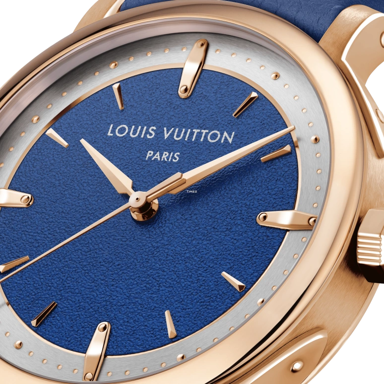 LOUIS VUITTON,ESCALE 39mm,39mm,Pink Gold,Dual,Blue,Silver,Automatic,50hours,In-house Caliber,W3PG21