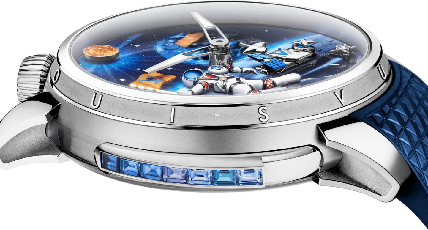 LOUIS VUITTON,Tambour Taiko Galactique 46.70mm,46.70mm,Titanium,White Gold,Blue,Handwound,Minute Repeater,100hours,W9TI12