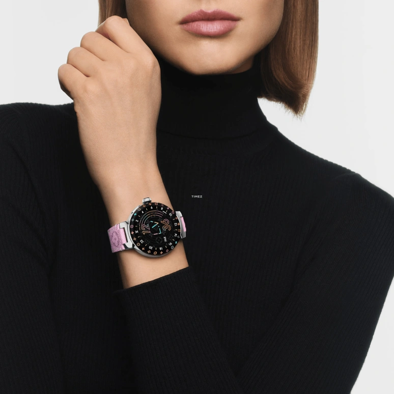 LOUIS VUITTON,Tambour Horizon 44mm,44mm,Stainless Steel,Black,Processor,Smartwatch,Sapphire,Crystal Glass,QBB190