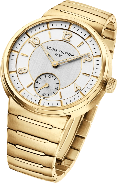 LOUIS VUITTON,Tambour 40mm,40mm,Yellow Gold,White,Automatic,Sapphire,Crystal Glass,Round,Lionel Messi,Taylor Swift,La Pulga,GOAT,W1YG10