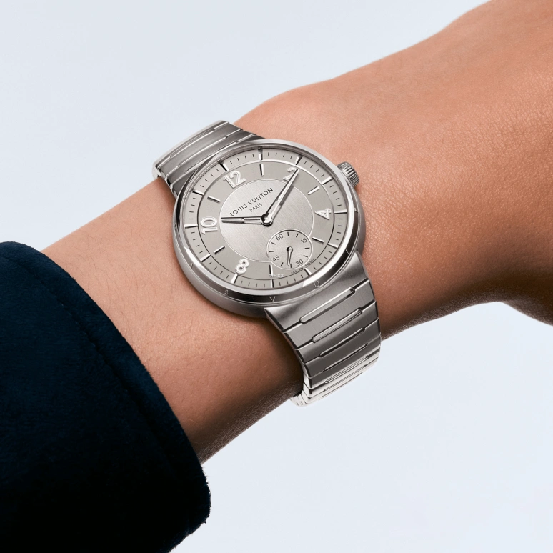 LOUIS VUITTON,Tambour 40mm,40mm,Stainless Steel,Grey,Automatic,Sapphire,Crystal Glass,Round,W1ST10