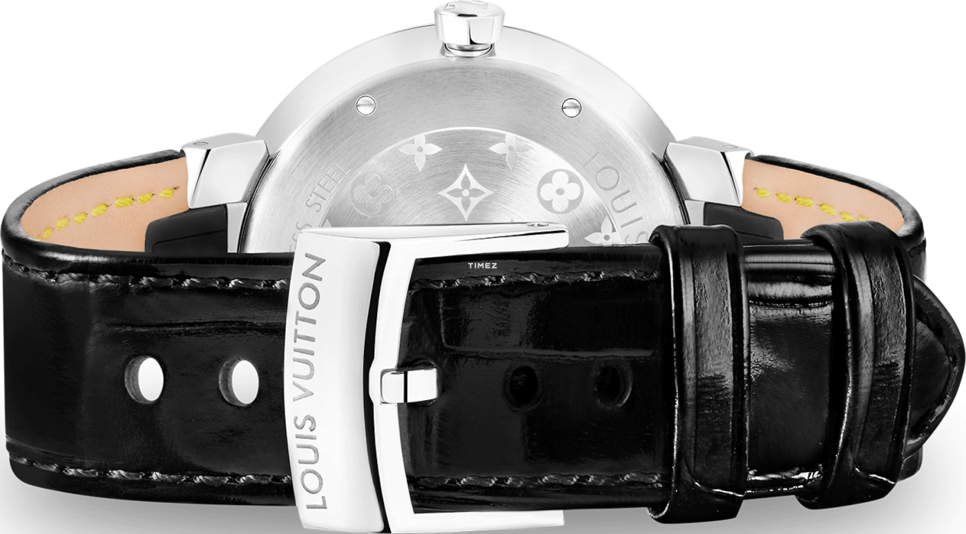 LOUIS VUITTON,Other 33mm,33mm,Stainless Steel,White,Silver,Quartz,Sapphire,Crystal Glass,Round,QBB118