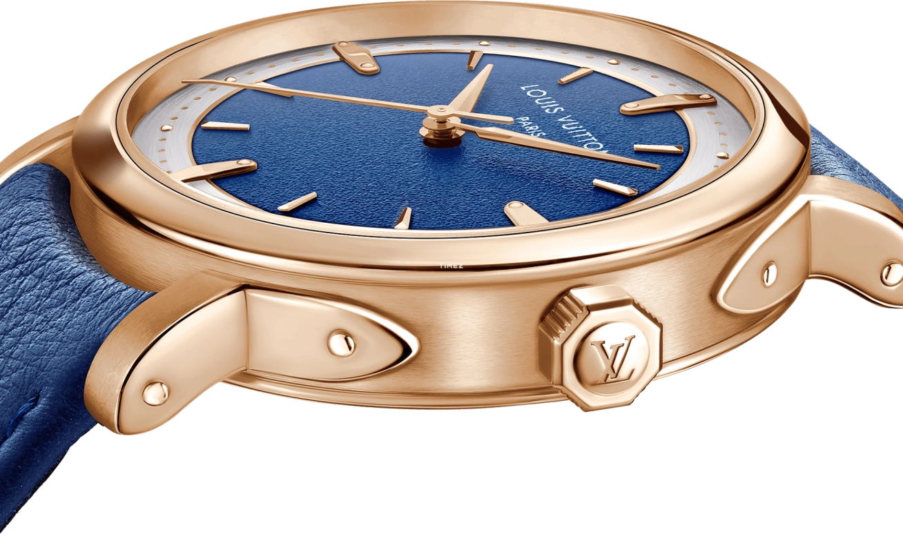 LOUIS VUITTON,ESCALE 39mm,39mm,Pink Gold,Dual,Blue,Silver,Automatic,50hours,In-house Caliber,W3PG21