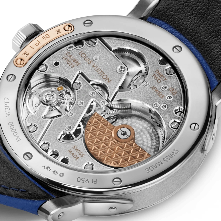 LOUIS VUITTON,ESCALE 39mm,39mm,Platinum,Blue,Silver,Automatic,50hours,In-house Caliber,W3PT21