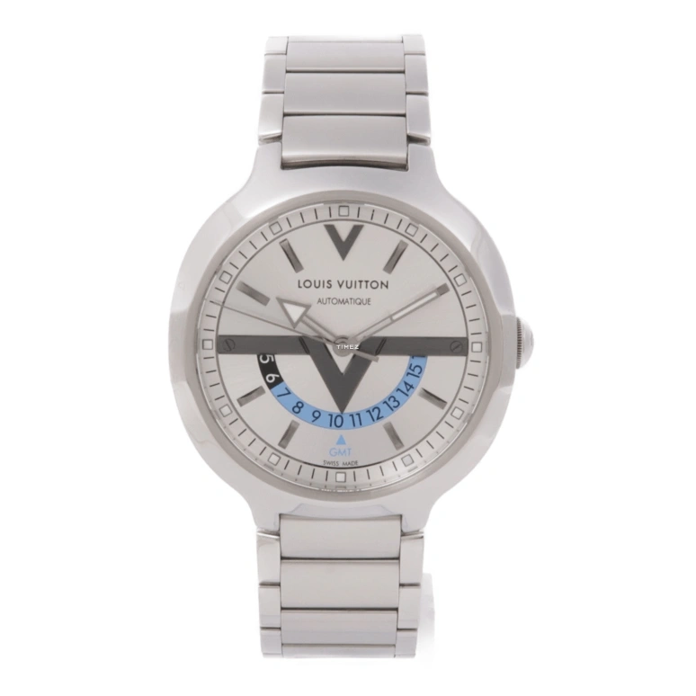 LOUIS VUITTON,Voyager 41.50mm,41.50mm,Stainless Steel,Silver,Automatic,Dule Time,GMT,Day / Night Indication,Q7D311