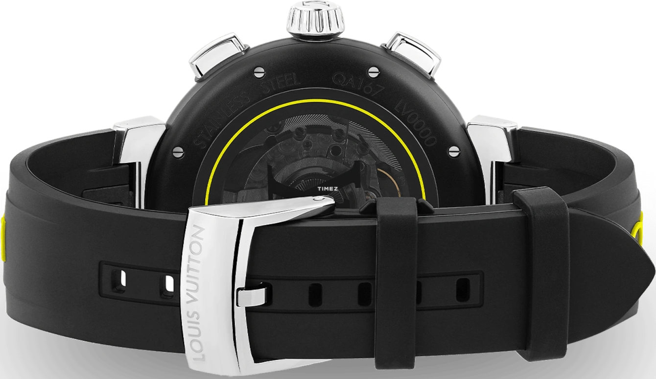 LOUIS VUITTON,Tambour Street Diver 46mm,46mm,Stainless Steel,Black,Automatic,Chronograph,Sapphire,Crystal Glass,QA167A