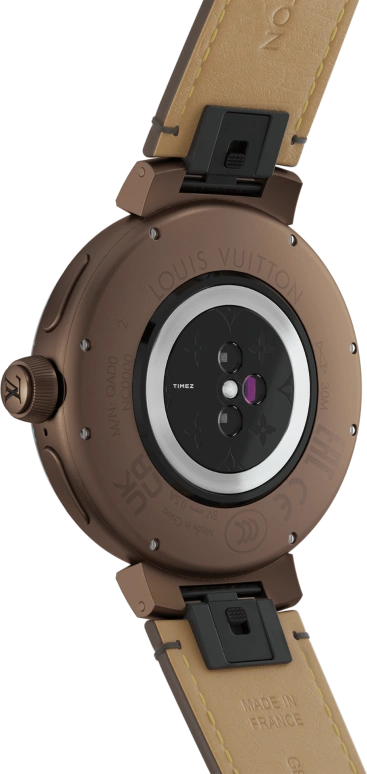 LOUIS VUITTON,Tambour Horizon 44mm,44mm,Stainless Steel,Black,Processor,Smartwatch,Sapphire,Crystal Glass,QBB191