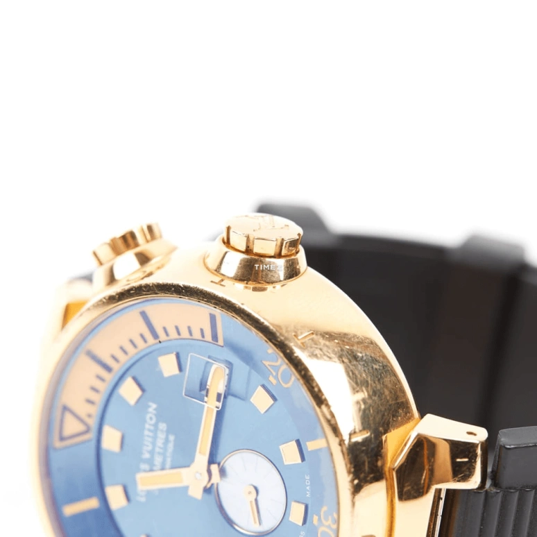 LOUIS VUITTON,Tambour Street Diver 44mm,44mm,Rose Gold,Blue,Automatic,Day,Sapphire,Crystal Glass,Q103E1
