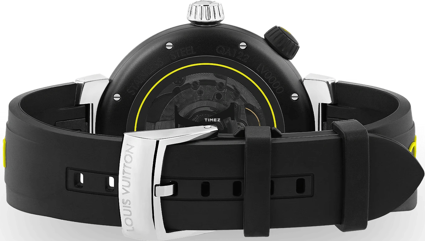 LOUIS VUITTON,Tambour Street Diver 44mm,44mm,Stainless Steel,Black,Automatic,Sapphire,Crystal Glass,Round,QA122A