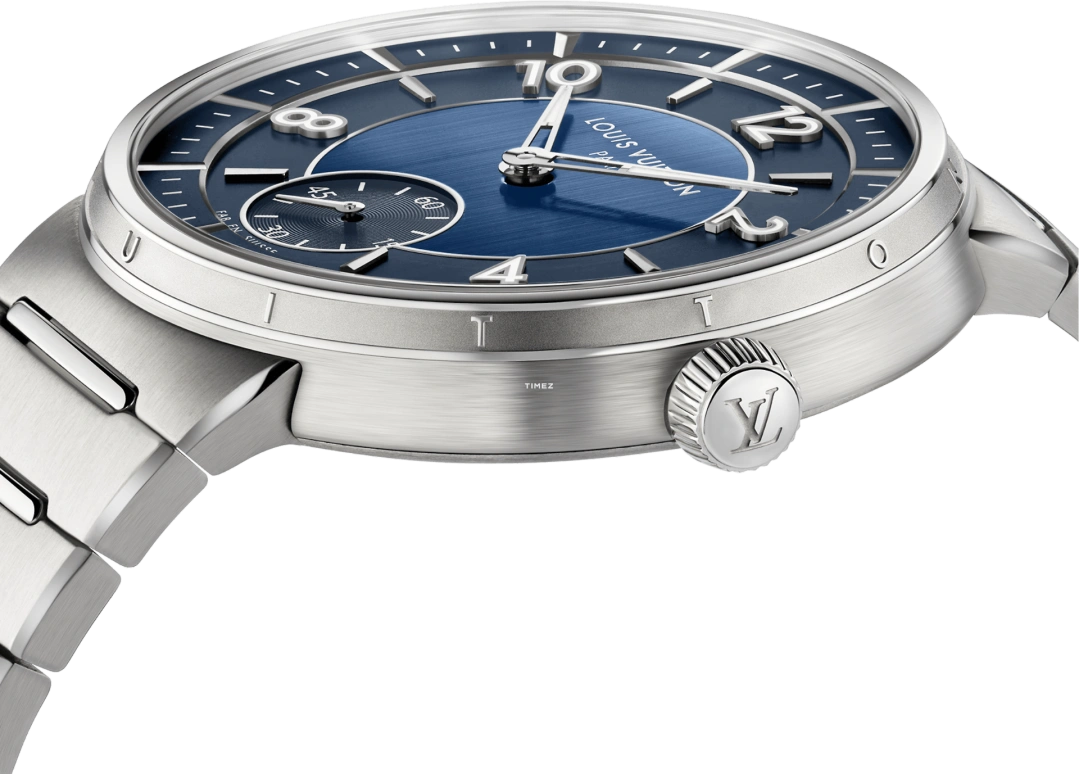 LOUIS VUITTON,Tambour 40mm,40mm,Stainless Steel,Blue,Automatic,Sapphire,Crystal Glass,Round,W1ST20