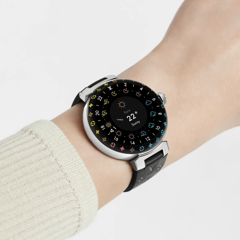 LOUIS VUITTON,Tambour Horizon 44mm,44mm,Stainless Steel,Black,Processor,Smartwatch,Sapphire,Crystal Glass,QBB192